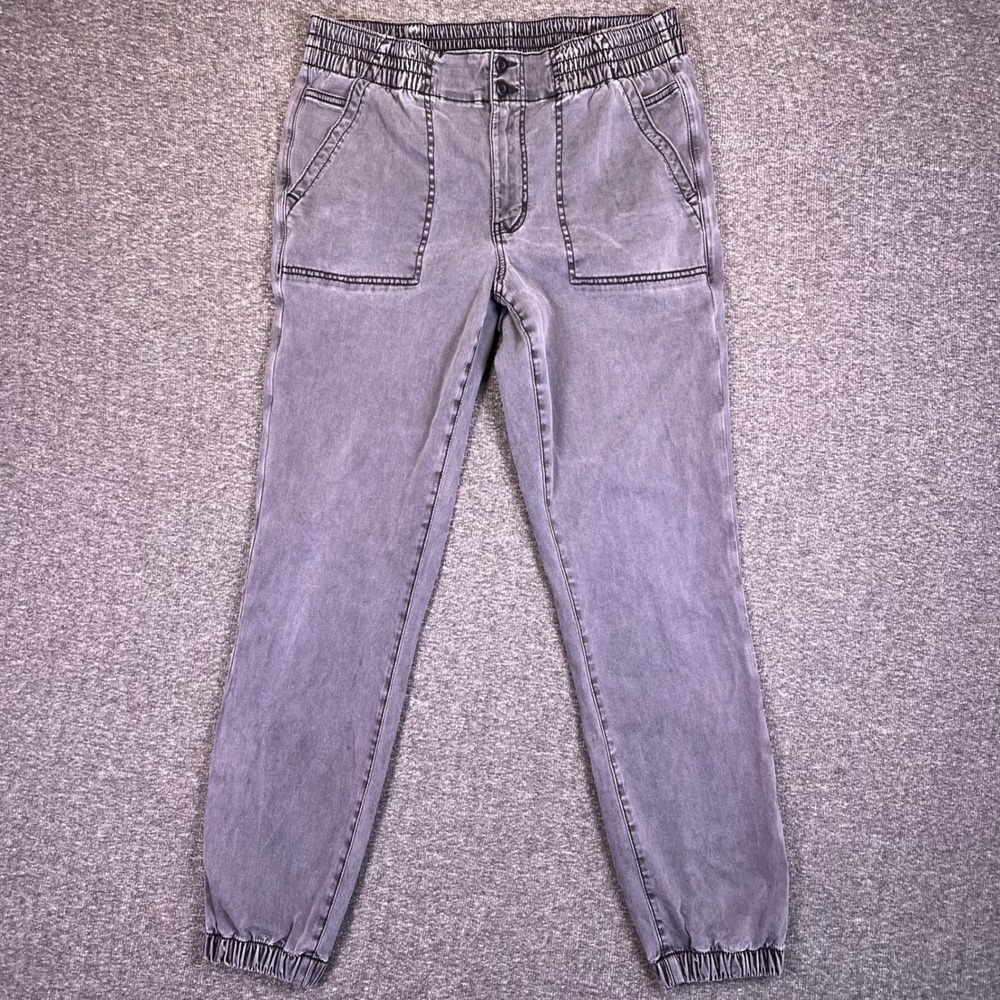 American Eagle Pants Womens 14L AE Charcoal Wash Joggers Elastic Waist Fits32x29